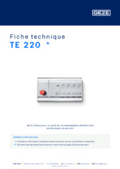 TE 220  * Fiche technique FR