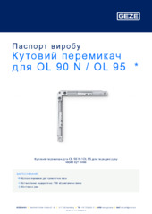 Кутовий перемикач для OL 90 N / OL 95  * Паспорт виробу UK