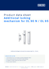 Additional locking mechanism for OL 90 N / OL 95 Product data sheet EN