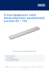 Afstandsprofiel wandafstand Levolan 60 / 120 Productgegevens tabel NL