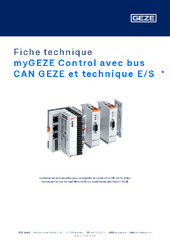 myGEZE Control avec bus CAN GEZE et technique E/S  * Fiche technique FR