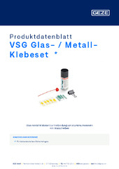 VSG Glas- / Metall-Klebeset  * Produktdatenblatt DE