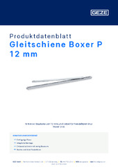 Gleitschiene Boxer P 12 mm Produktdatenblatt DE