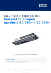 Komplet za stropnu ugradnju GC 363+ / GC 339+ Sigurnosno-tehnički list HR