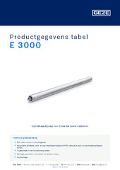 E 3000 Productgegevens tabel NL