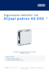 Slijepi pokrov AS 500  * Sigurnosno-tehnički list HR