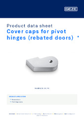 Cover caps for pivot hinges (rebated doors)  * Product data sheet EN