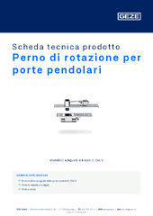 Perno di rotazione per porte pendolari Scheda tecnica prodotto IT