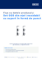 Set GGS din oțel inoxidabil cu suport în formă de punct Fișa cu datele produsului RO
