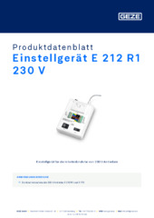 Einstellgerät E 212 R1 230 V Produktdatenblatt DE