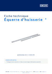 Équerre d'huisserie  * Fiche technique FR