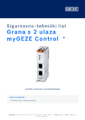 Grana s 2 ulaza myGEZE Control  * Sigurnosno-tehnički list HR