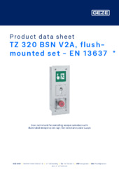 TZ 320 BSN V2A, flush-mounted set - EN 13637  * Product data sheet EN