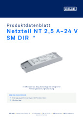 Netzteil NT 2,5 A-24 V SM DIR  * Produktdatenblatt DE
