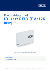 ID-kort RFID (EM/125 kHz)  * Produktdatablad NB