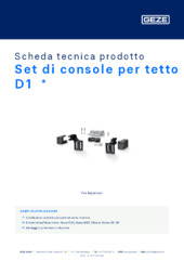 Set di console per tetto D1  * Scheda tecnica prodotto IT