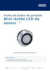 Mini-botão LED de sensor  * Ficha de dados de produto PT