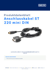 Anschlusskabel ST 220 mini DIN Produktdatenblatt DE