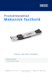 Mekanisk fasthold Produktdatablad DA