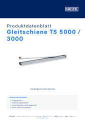 Gleitschiene TS 5000 / 3000 Produktdatenblatt DE
