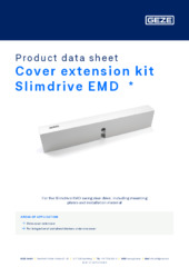 Cover extension kit Slimdrive EMD  * Product data sheet EN