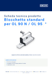 Blocchetto standard per OL 90 N / OL 95  * Scheda tecnica prodotto IT