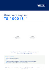 TS 4000 IS  * Ürün veri sayfası TR