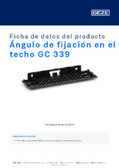 Ángulo de fijación en el techo GC 339 Ficha de datos del producto ES