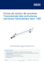 Transmissão das estruturas verticais-horizontais tam. 150 Ficha de dados de produto PT
