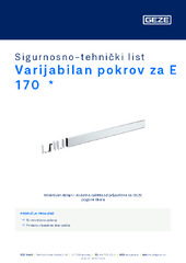Varijabilan pokrov za E 170  * Sigurnosno-tehnički list HR