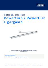 Powerturn / Powerturn F görgősín Termék adatlap HU