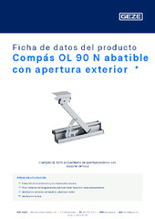 Compás OL 90 N abatible con apertura exterior  * Ficha de datos del producto ES
