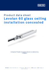 Levolan 60 glass ceiling installation concealed Product data sheet EN