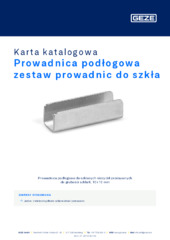Prowadnica podłogowa zestaw prowadnic do szkła Karta katalogowa PL