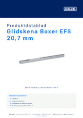 Glidskena Boxer EFS 20,7 mm Produktdatablad SV