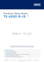 TS 4000 R-IS  * Product data sheet EN