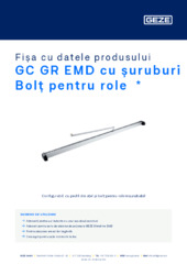 GC GR EMD cu șuruburi Bolț pentru role Fișa cu datele produsului RO