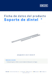 Soporte de dintel  * Ficha de datos del producto ES