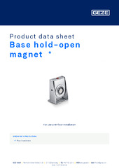 Base hold-open magnet  * Product data sheet EN