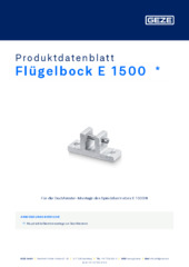 Flügelbock E 1500  * Produktdatenblatt DE