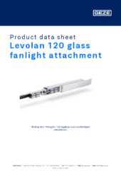 Levolan 120 glass fanlight attachment Product data sheet EN