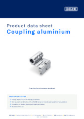 Coupling aluminium Product data sheet EN