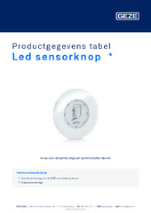 Led sensorknop  * Productgegevens tabel NL