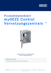 myGEZE Control Vernetzungszentrale  * Produktdatenblatt DE
