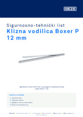 Klizna vodilica Boxer P 12 mm Sigurnosno-tehnički list HR