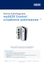 myGEZE Control urządzenie podstawowe  * Karta katalogowa PL