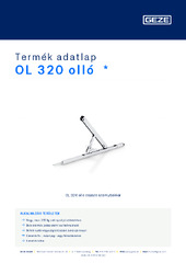 OL 320 olló  * Termék adatlap HU