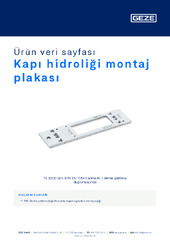 Kapı hidroliği montaj plakası Ürün veri sayfası TR