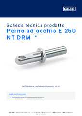 Perno ad occhio E 250 NT DRM  * Scheda tecnica prodotto IT