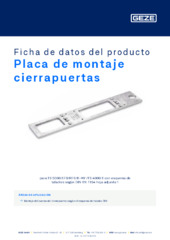 Placa de montaje cierrapuertas Ficha de datos del producto ES